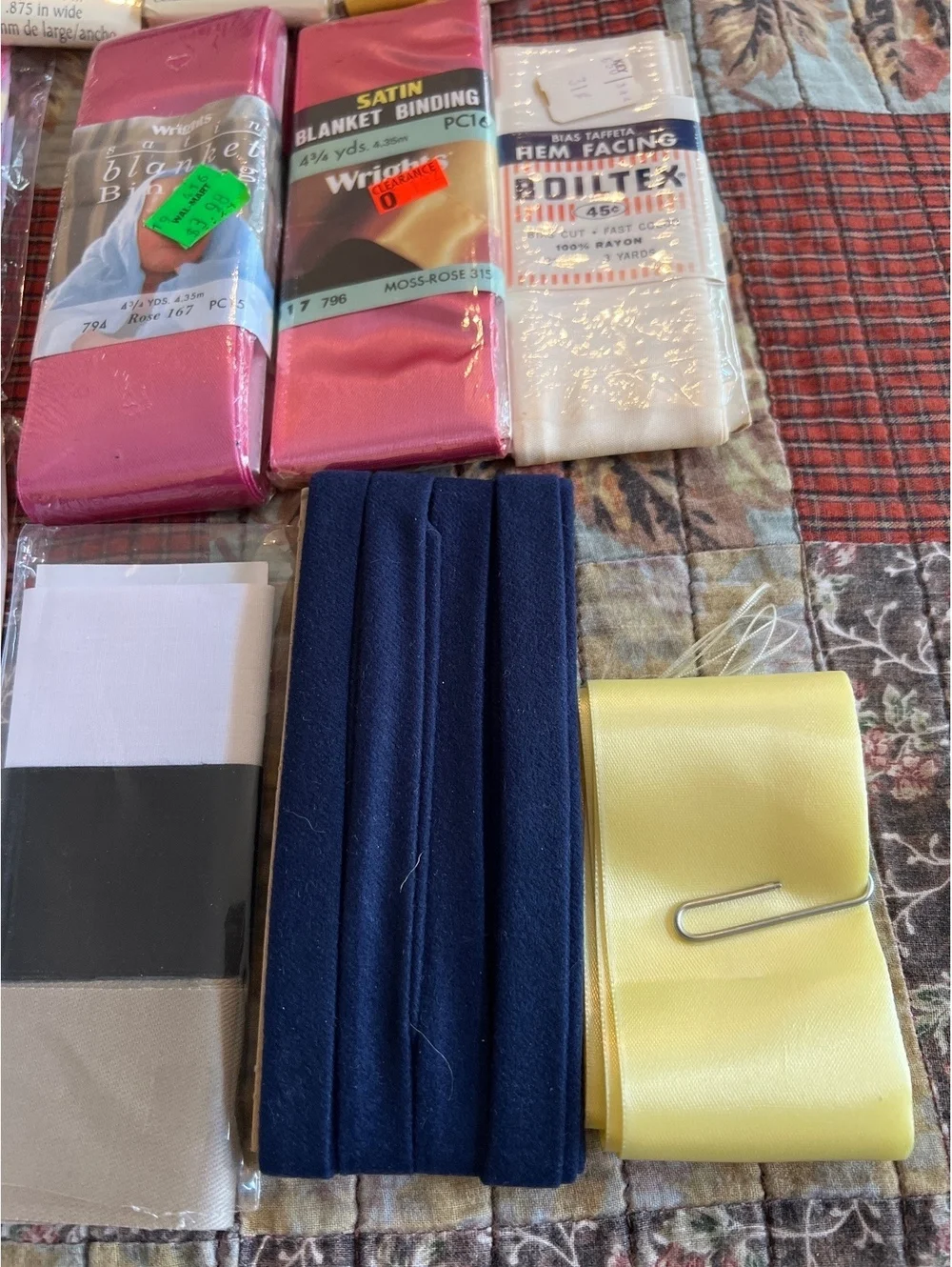 Wrights Satin Blanket Binding and Bias Tape Collection